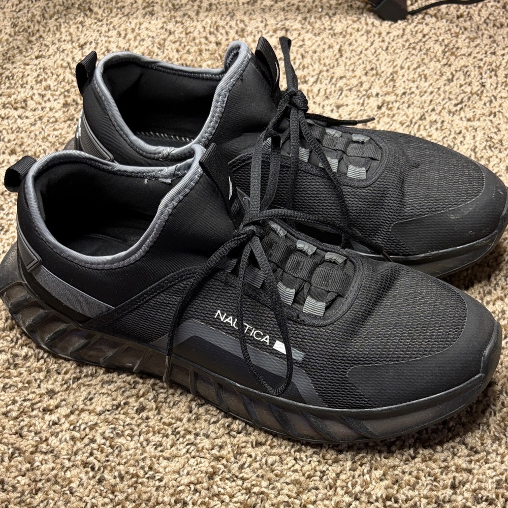 Nautica Black and Gray Athletic Shoes